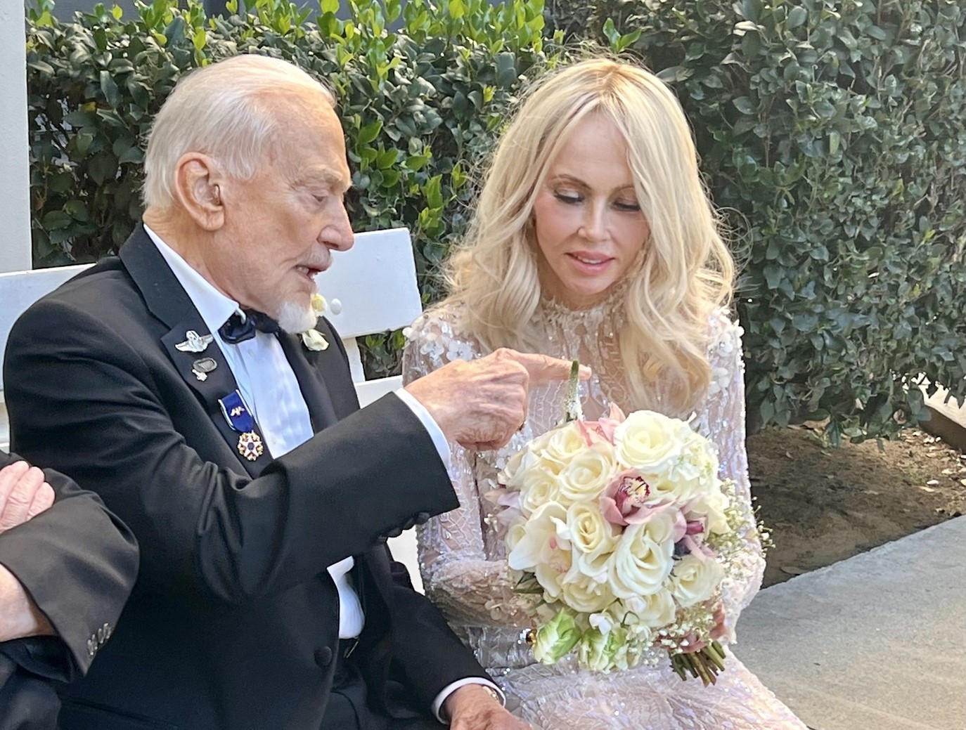 Buzz Aldrin și Anca Farul/ Foto: Facebook