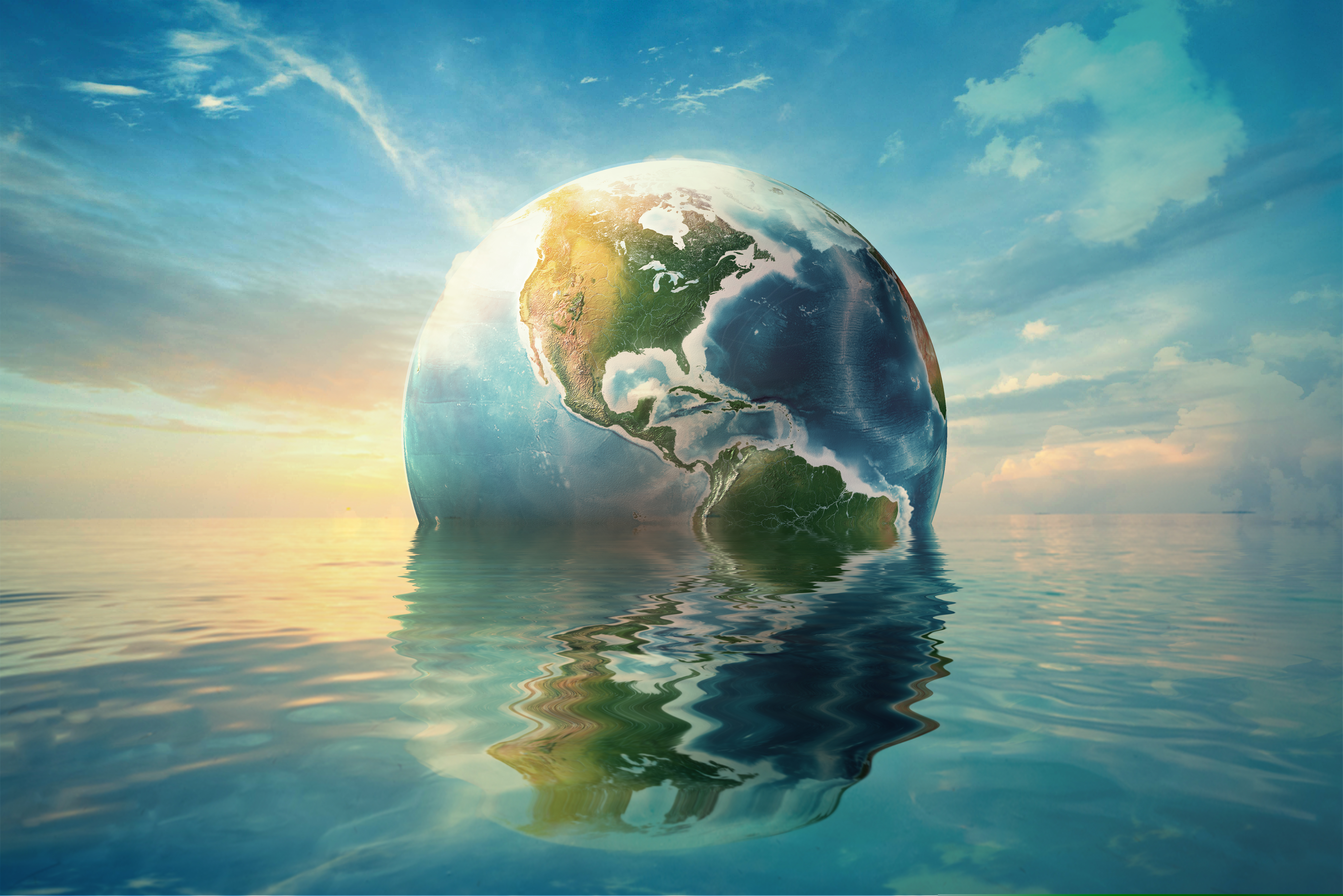Planet,Earth,Is,Floating,Over,The,Ocean,...,Sea,Freight,