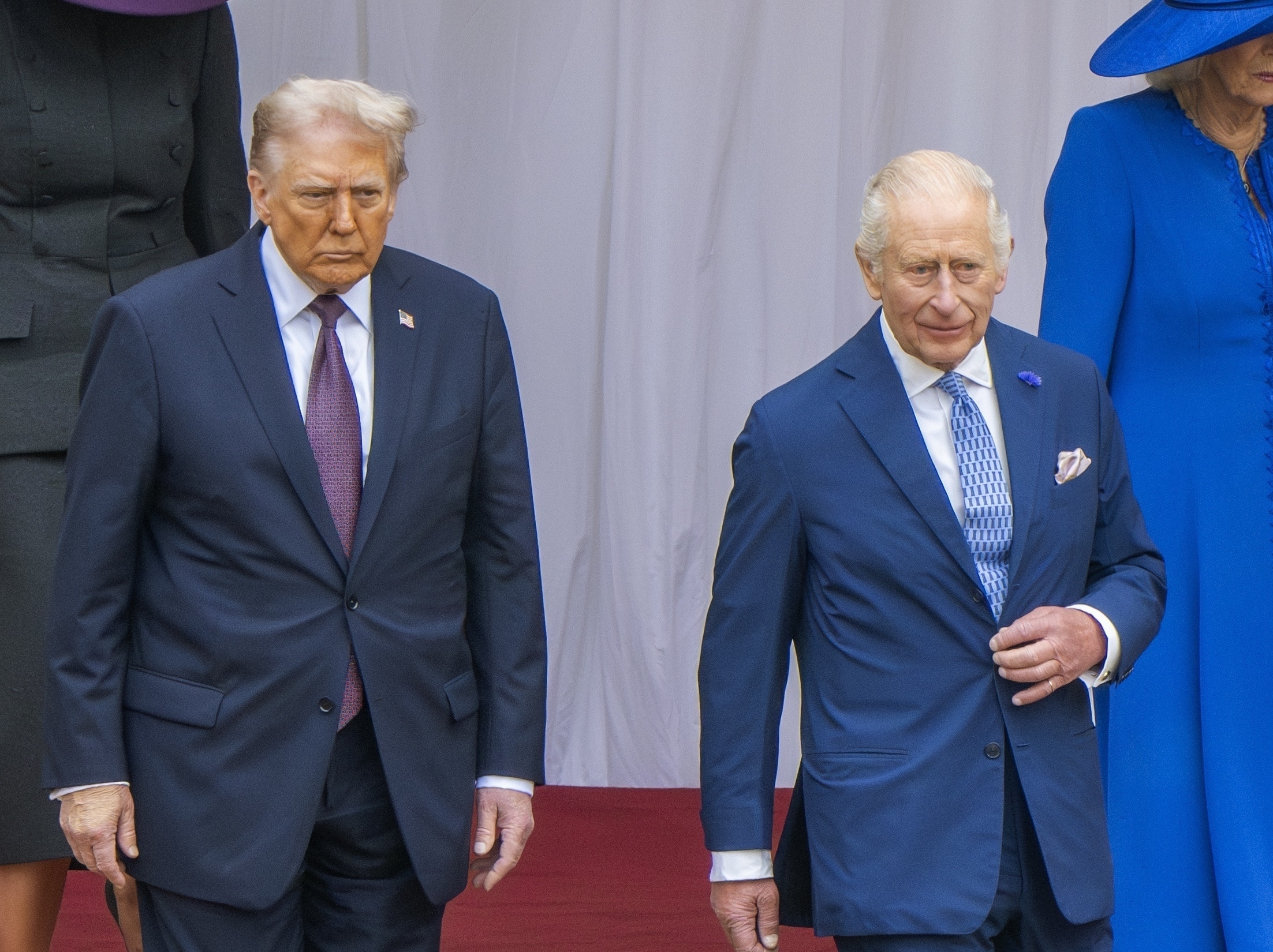 Regele Charles al III-lea și Donald Trump, în timpul vizitei președintelui american în Marea Britanie/ Profimedia