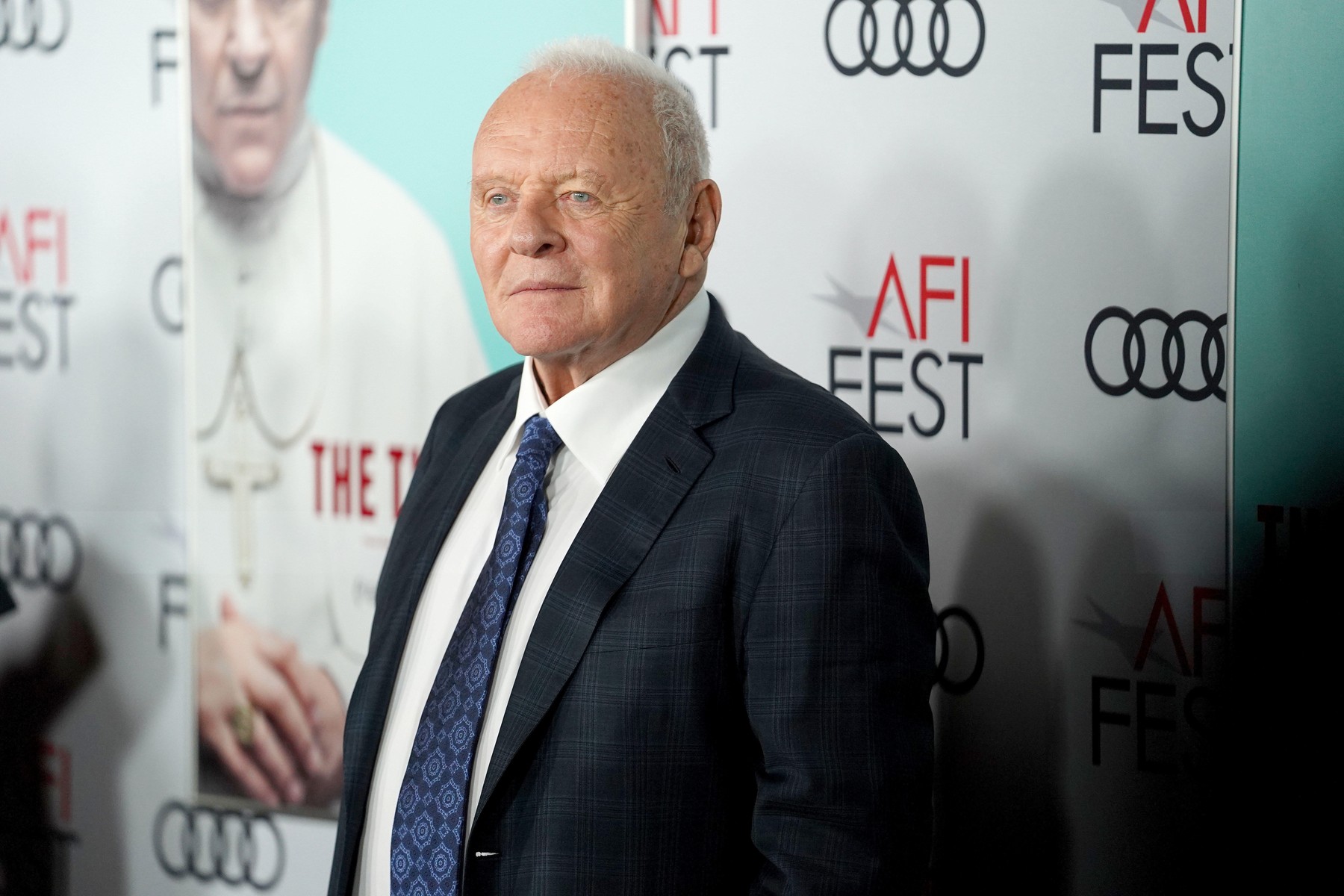 18 November 2019 - Hollywood, California - Anthony Hopkins. 2019 AFI Fest's " The Two Popes" Los Angeles Premiere held at TCL Chinese Theatre. Photo Credit: Birdie Thompson/AdMedia/MediaPunch