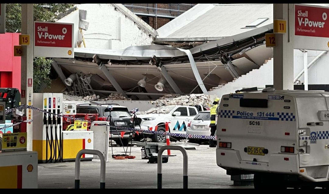 O clădire s-a prăbuşit la Sydney/ Foto: X