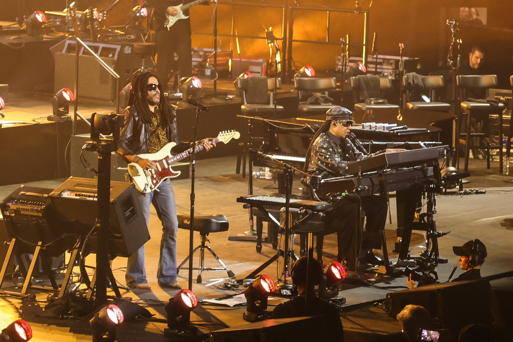 Stevie Wonder est en concert à l'Accor Arena à Paris