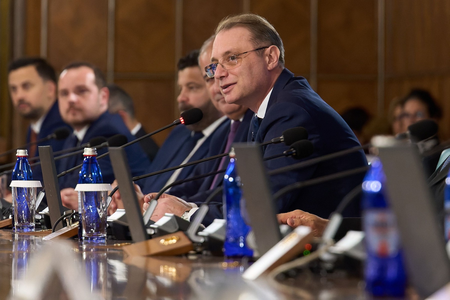 Romanian PM Luca Niculescu First Government Geeting, Bucharest, Romania - 20 Oct 2026