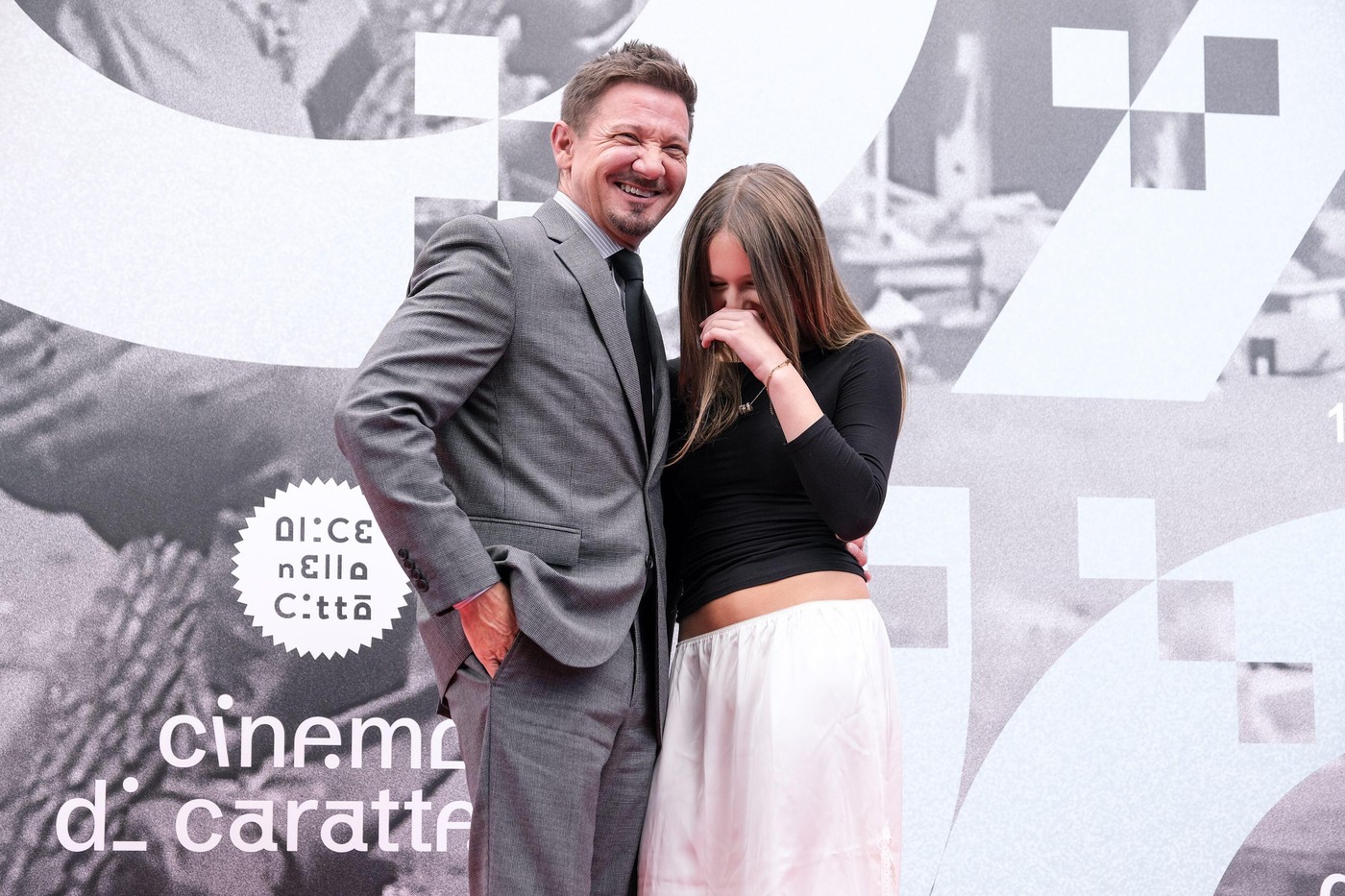 Rome, Italy. 23rd Oct, 2026. (L to R) Jeremy Renner and Ava Berlin Renner attend the photocall of “Jeremy Renner” during the 21st Rome Film Festival at Auditorium Parco Della Musica. Credit: SOPA Images Limited/Alamy Live News