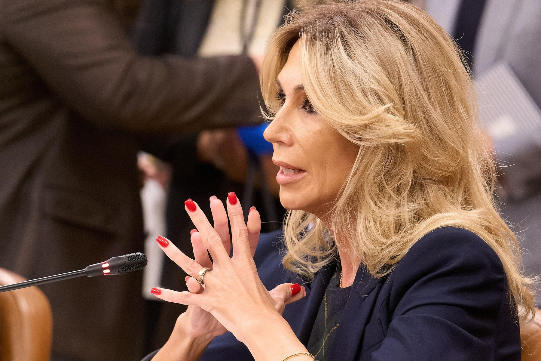 Bucharest, Romania. 29th Sep, 2026: Raluca Turcan, proposed Romanian Minister of Labor, is heard in the specialized committees of the Senate and the Chamber of Deputies at the Romanian Parliament. Credit: Lucian Alecu/Alamy Live News