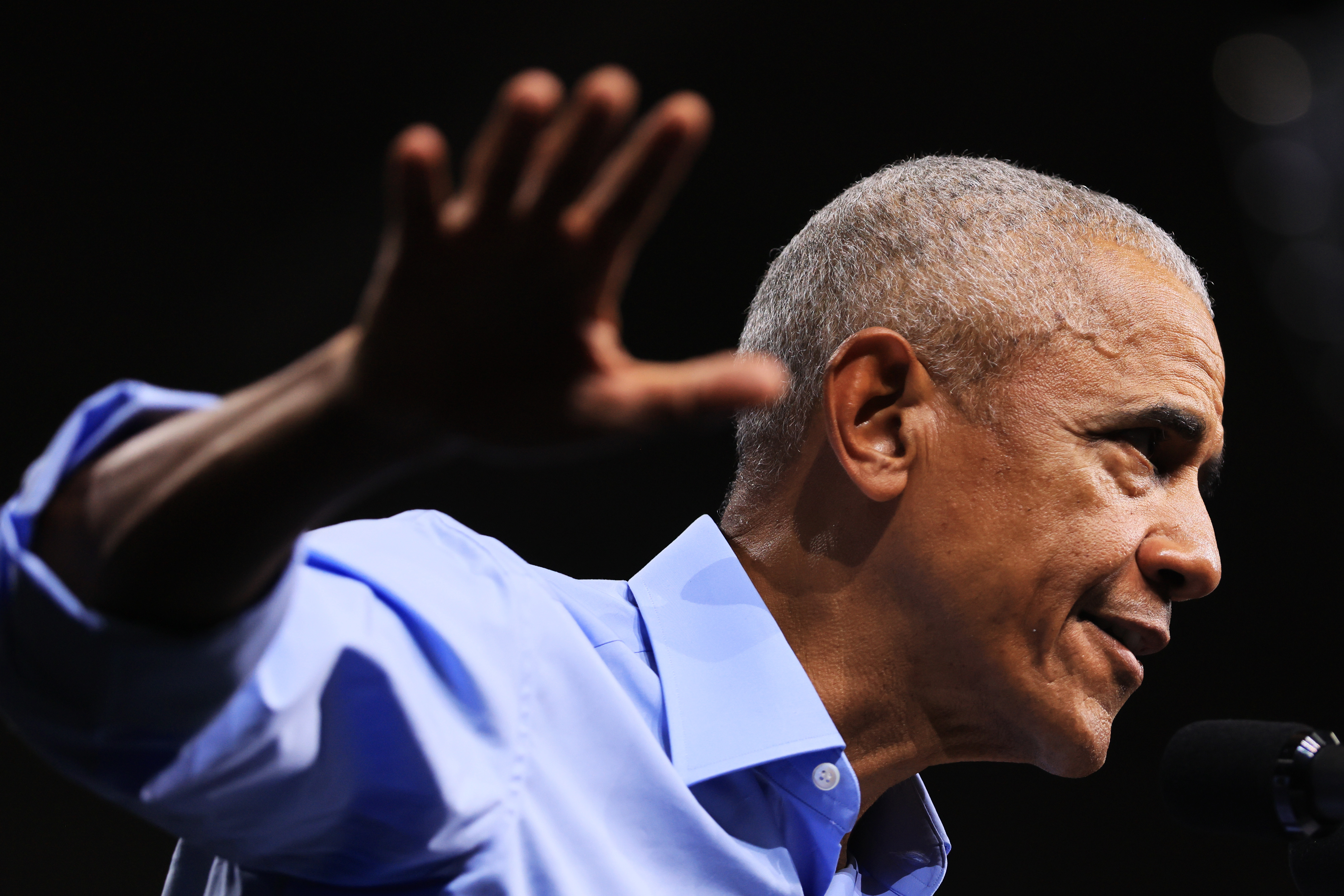 Barack Obama Campaigns With Michigan Democrats Ahead Of Midterm Elections
